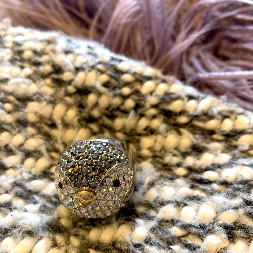 Silver penguin ring